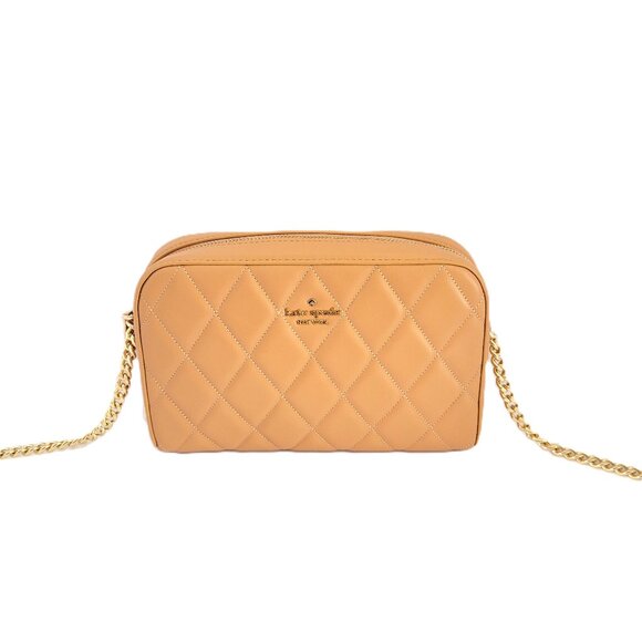 Kate Spade KG425 Carey Smooth Quilted Mini Camera Bag Crossbody Tiramisu - Picture 1 of 6